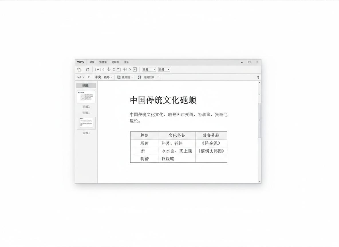 WPS Office 文档编辑界面展示